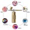 Airbrush Kit with Compressor Portable Airbrush Kit 48PSI High-Pressure Non-Clogging Air Brush Set Cordless Rechargeable with 0.3mm Nozzle and Cleaning Brush for Painting,Nail Art, Makeup (Gold)
